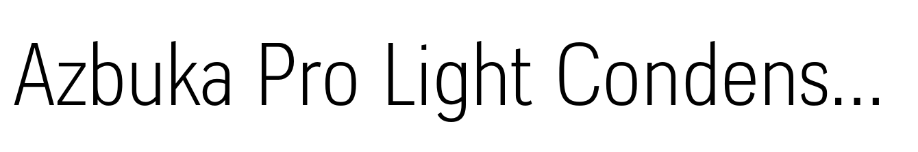 Azbuka Pro Light Condensed